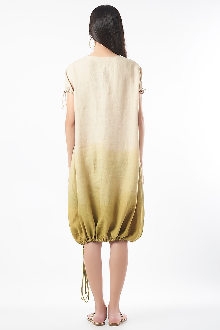 Beige & Olive Ombre Summer Dress by linencut at Pernia's Pop Up Shop