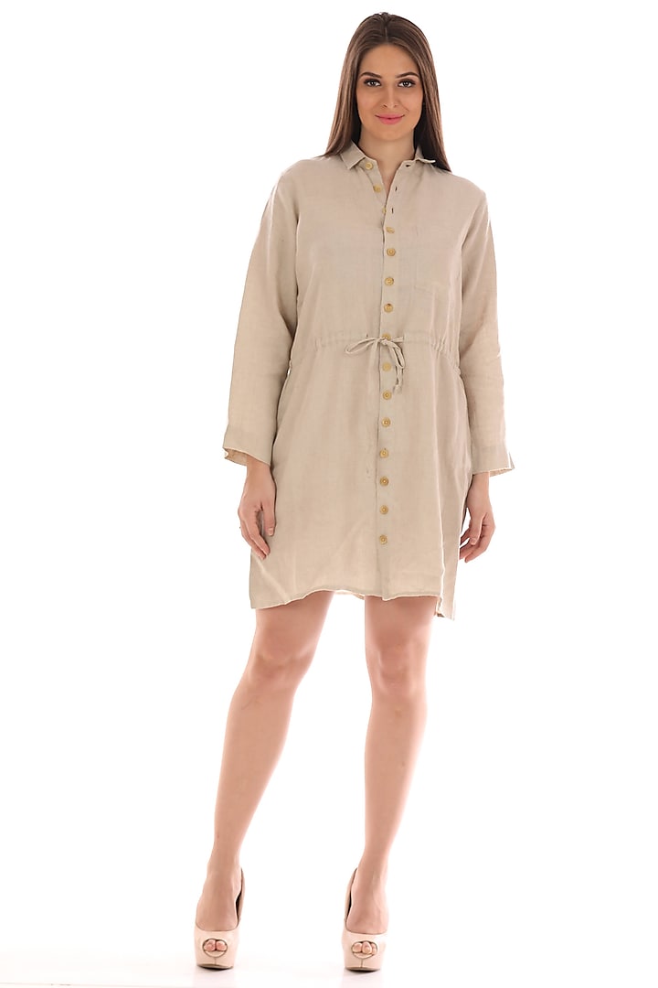 Blush Pink Linen Shirt Dress by linencut at Pernia's Pop Up Shop