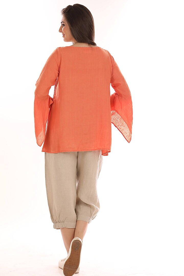 Orange Linen Top by linencut at Pernia's Pop Up Shop