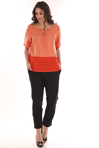 Multi-Colored Linen Top by linencut