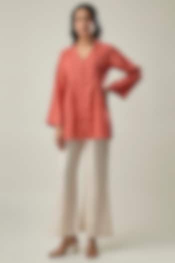 Rust & Ivory Pure Linen Co-ord Set by Linera at Pernia's Pop Up Shop