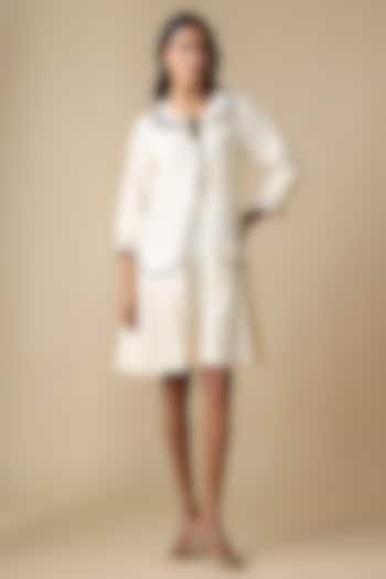 White Turkish Linen Embroidered Summer Dress by Linera at Pernia's Pop Up Shop