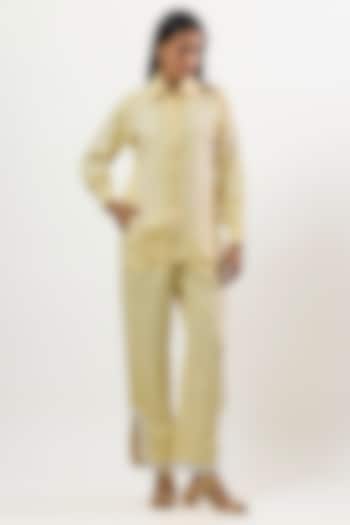 Buttery Yellow Turkish Linen Co-Ord Set by Linera at Pernia's Pop Up Shop