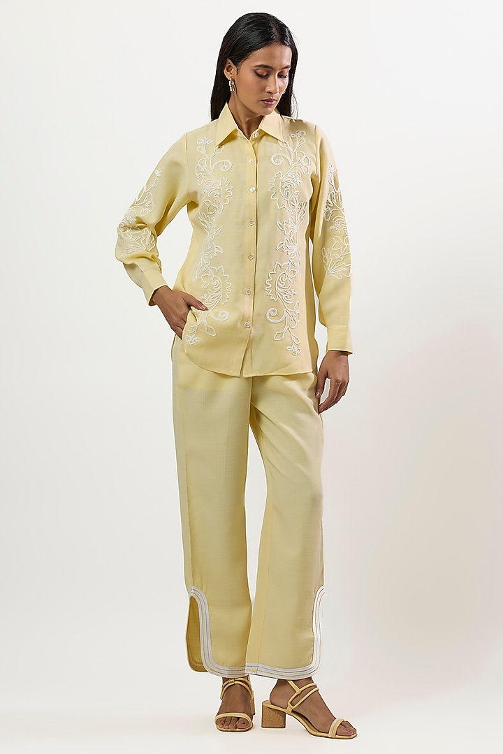 Buttery Yellow Turkish Linen Co-Ord Set by Linera at Pernia's Pop Up Shop