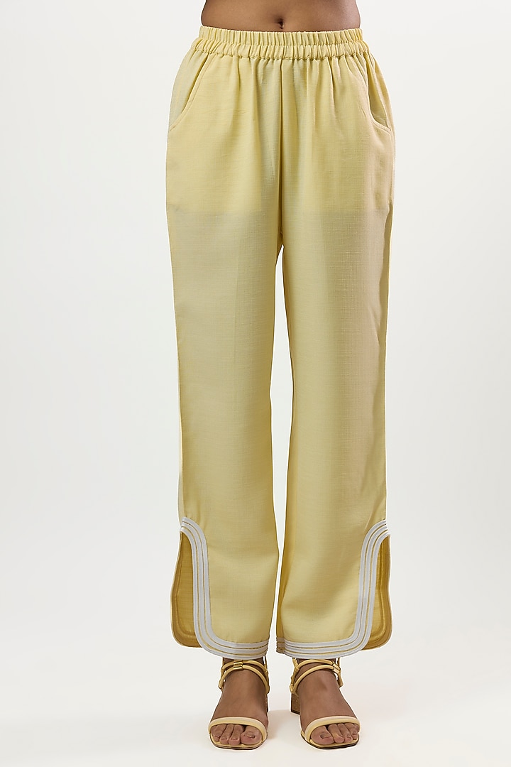 Buttery Yellow Turkish Linen Co-Ord Set by Linera at Pernia's Pop Up Shop