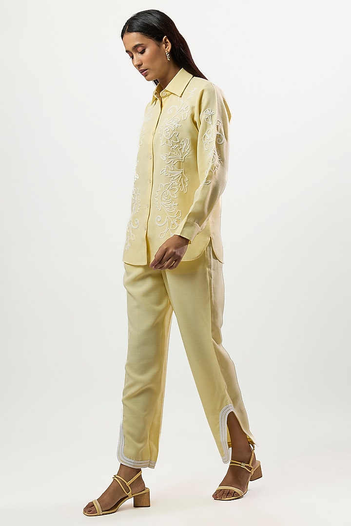 Buttery Yellow Turkish Linen Co-Ord Set by Linera at Pernia's Pop Up Shop