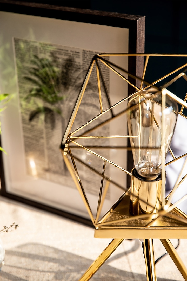 Shiny Gold Stainless Steel Table Lamp by Logam at Pernia's Pop Up Shop