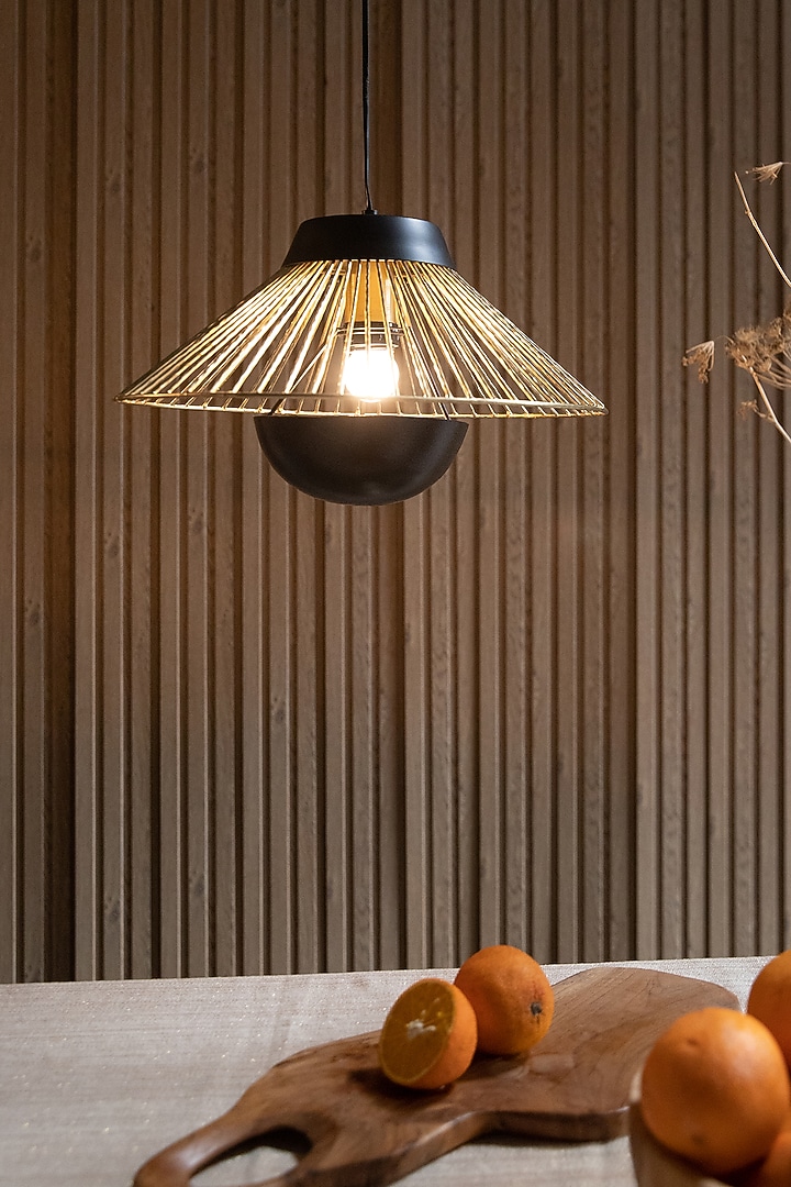 Black & Gold Iron Pendant Light by Logam at Pernia's Pop Up Shop