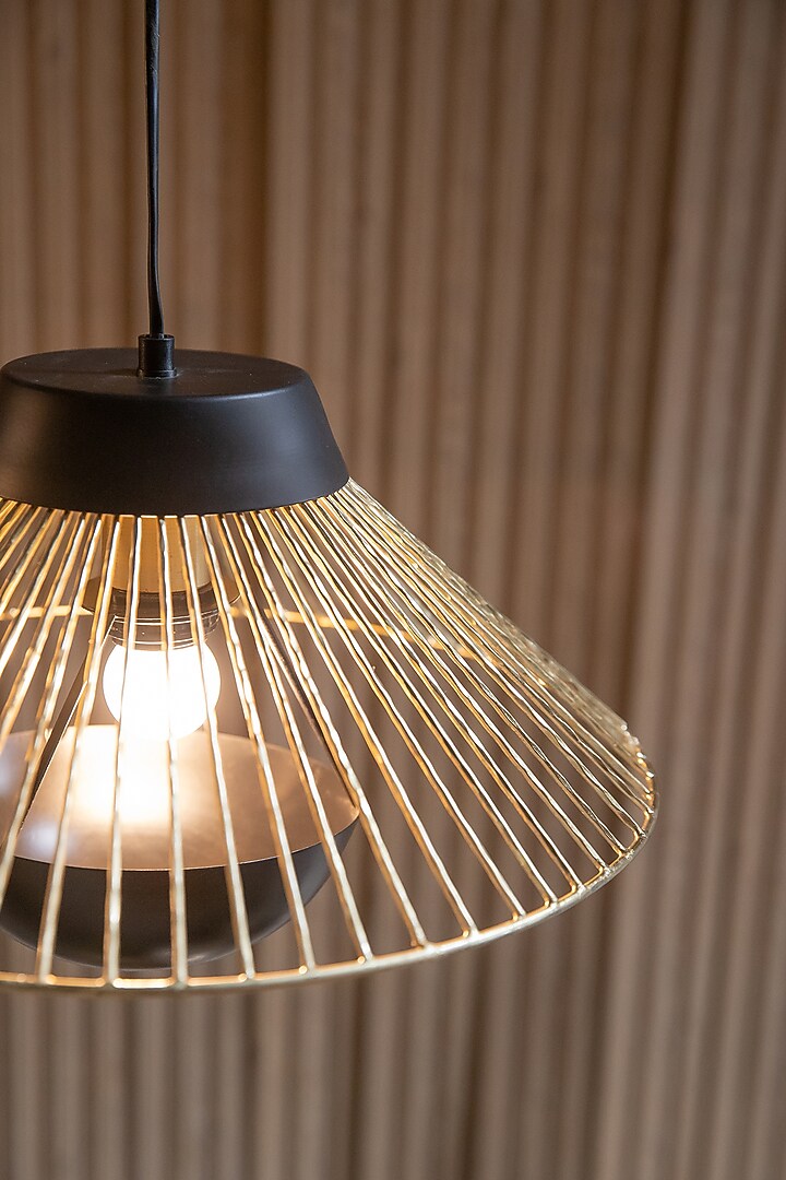 Black & Gold Iron Pendant Light by Logam at Pernia's Pop Up Shop