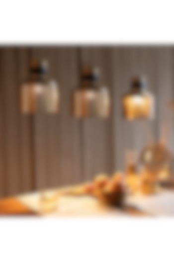 Gold & Black Iron Pendant Light by Logam at Pernia's Pop Up Shop