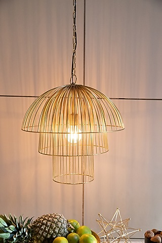Gold Iron Pendant Light by Logam