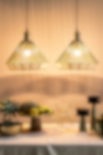 Gold Iron & Rattan Pendant Light by Logam at Pernia's Pop Up Shop