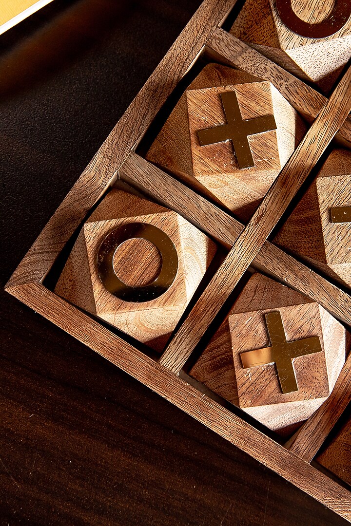 Dark Wood & Gold Acrylic Key Word- Table Showpiece by Logam at Pernia's Pop Up Shop