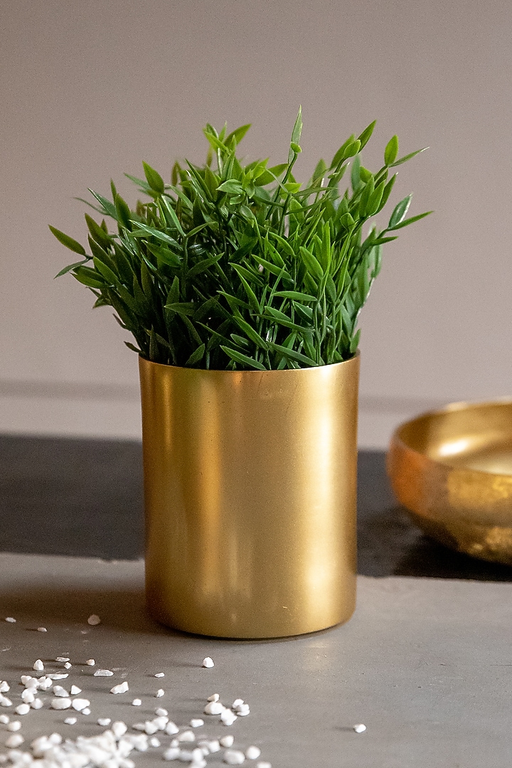 Gold Handcrafted Bowl & Pot (Set of 1 Bowl & 1 Pot) by Logam at Pernia's Pop Up Shop