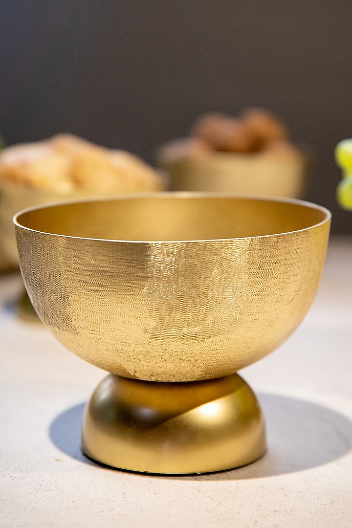 Gold Large Serving Bowl by Logam at Pernia's Pop Up Shop