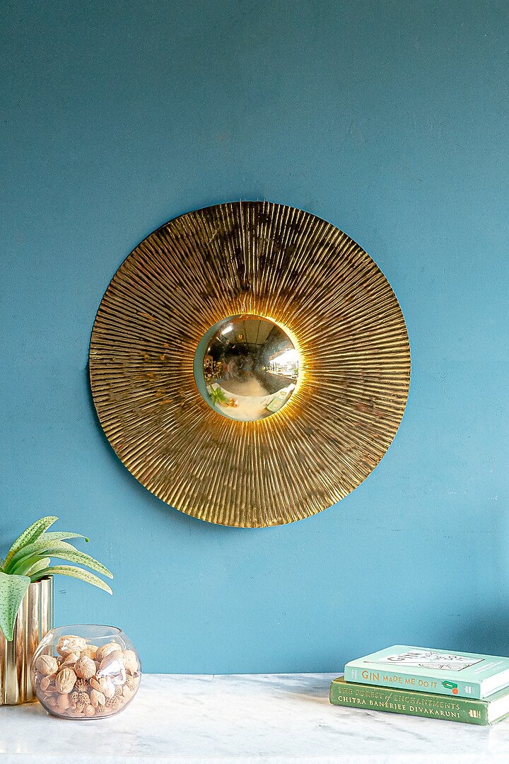 Shiny Gold Mild Steel Wall Scone by Logam at Pernia's Pop Up Shop