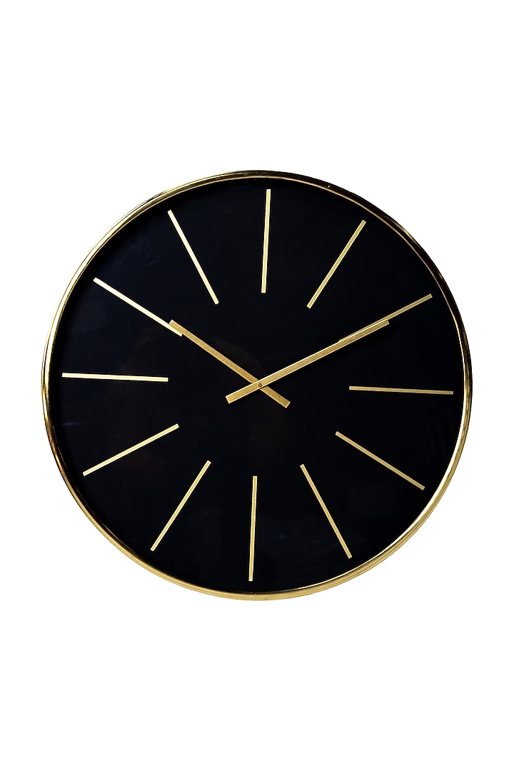 Black Mild Steel & Glass Wall Clock by Logam at Pernia's Pop Up Shop