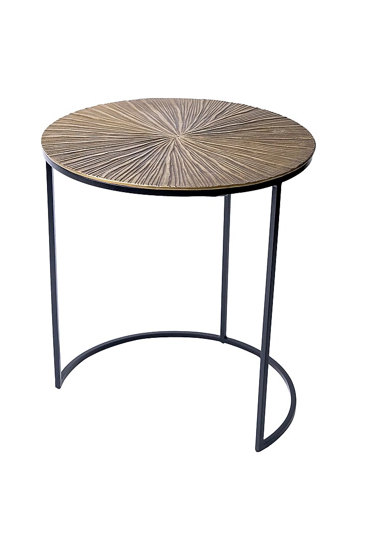 Gold Aluminium & Mild Steel Nesting Table Set by Logam at Pernia's Pop Up Shop