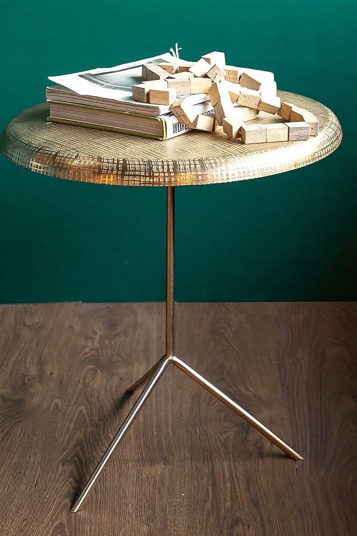Shiny Gold Aluminium Nesting Table Set by Logam at Pernia's Pop Up Shop