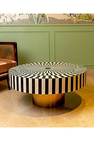 Black & White Resin Centre Table by Logam