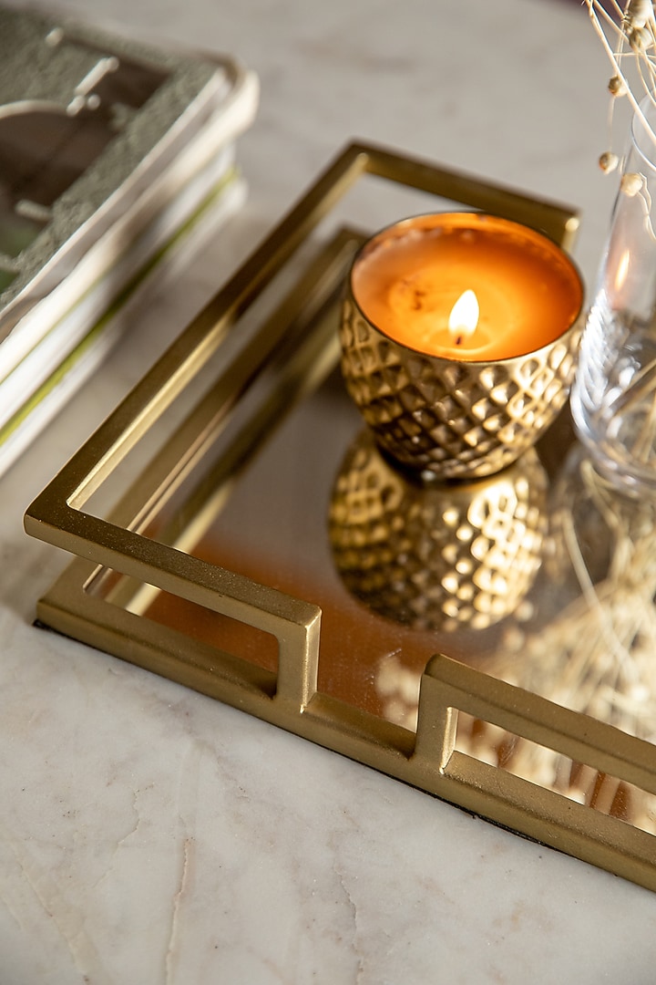 Antique Brass Luna Tray by Logam at Pernia's Pop Up Shop