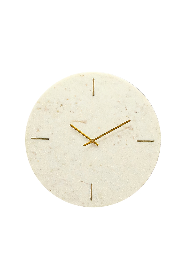 White Marmor Wall Clock by Logam at Pernia's Pop Up Shop