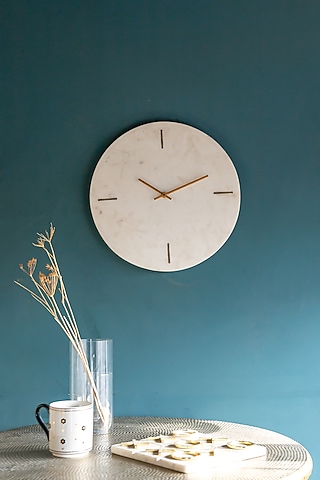 White Marmor Wall Clock by Logam
