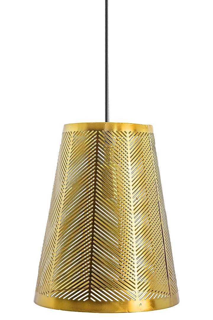 Shiny Gold Strado Conical Pendant Light by Logam at Pernia's Pop Up Shop