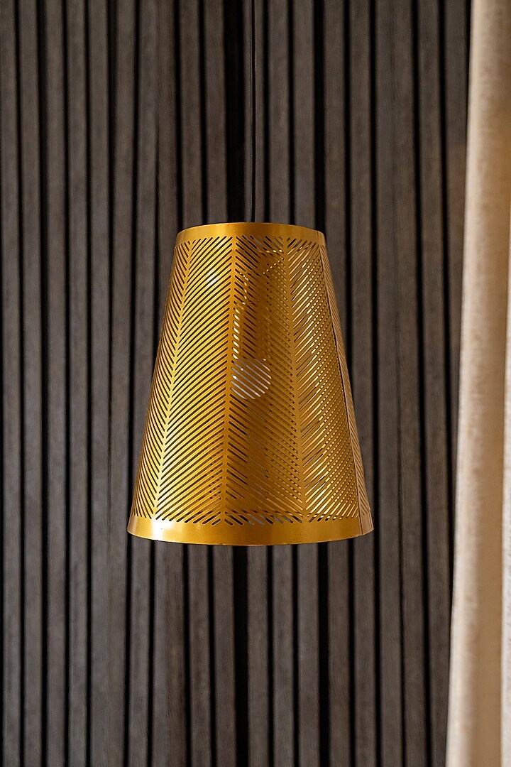 Shiny Gold Strado Conical Pendant Light by Logam at Pernia's Pop Up Shop