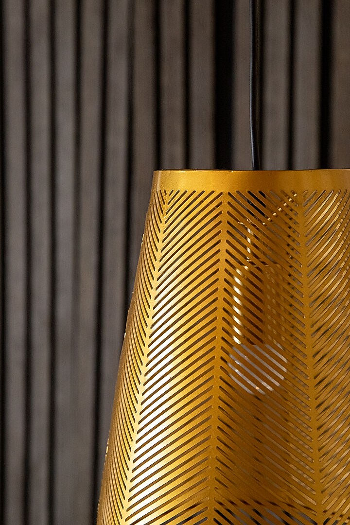 Shiny Gold Strado Conical Pendant Light by Logam at Pernia's Pop Up Shop