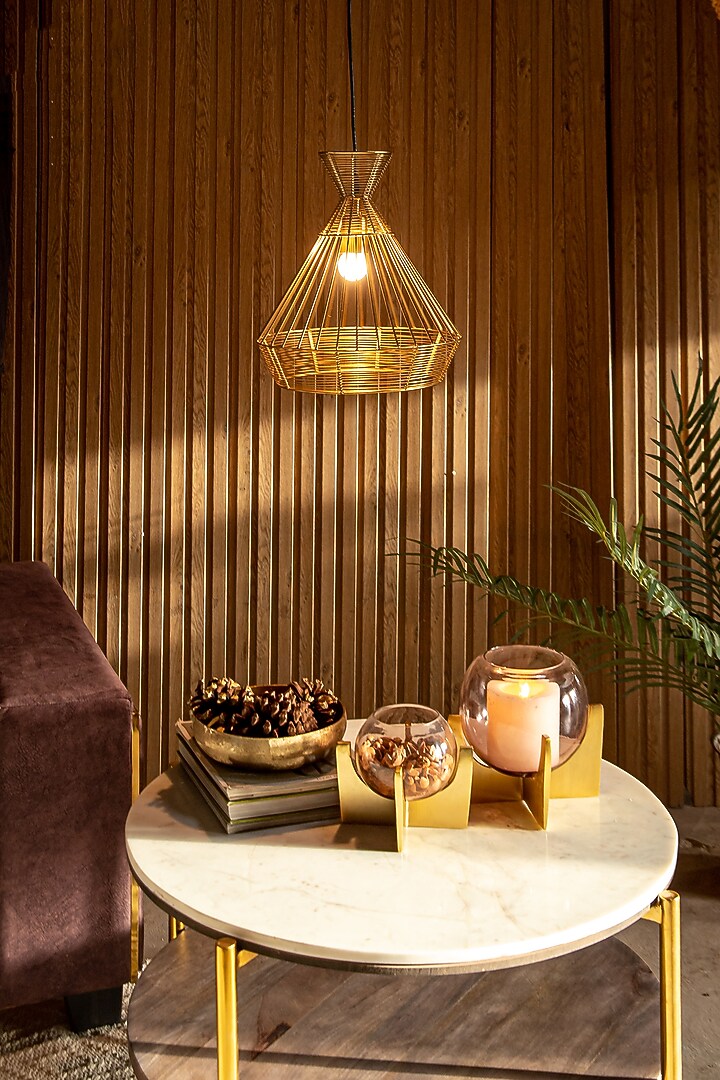 Shiny Gold Viela Pendant Light by Logam at Pernia's Pop Up Shop