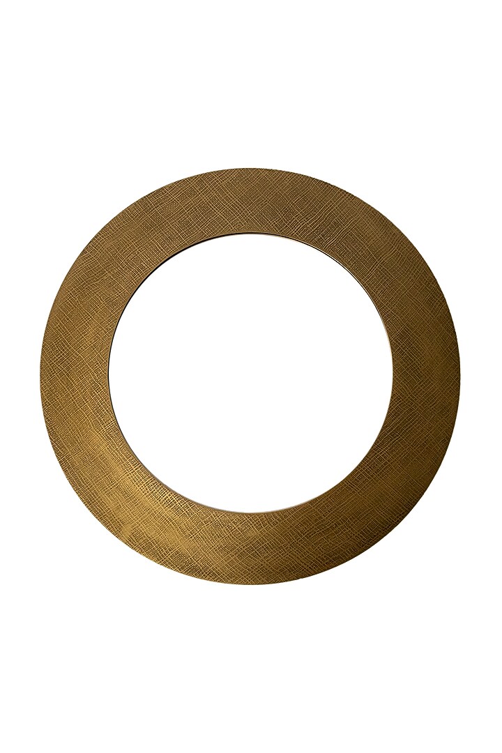 Gold Alluminium Round Marlee Mirror by Logam at Pernia's Pop Up Shop
