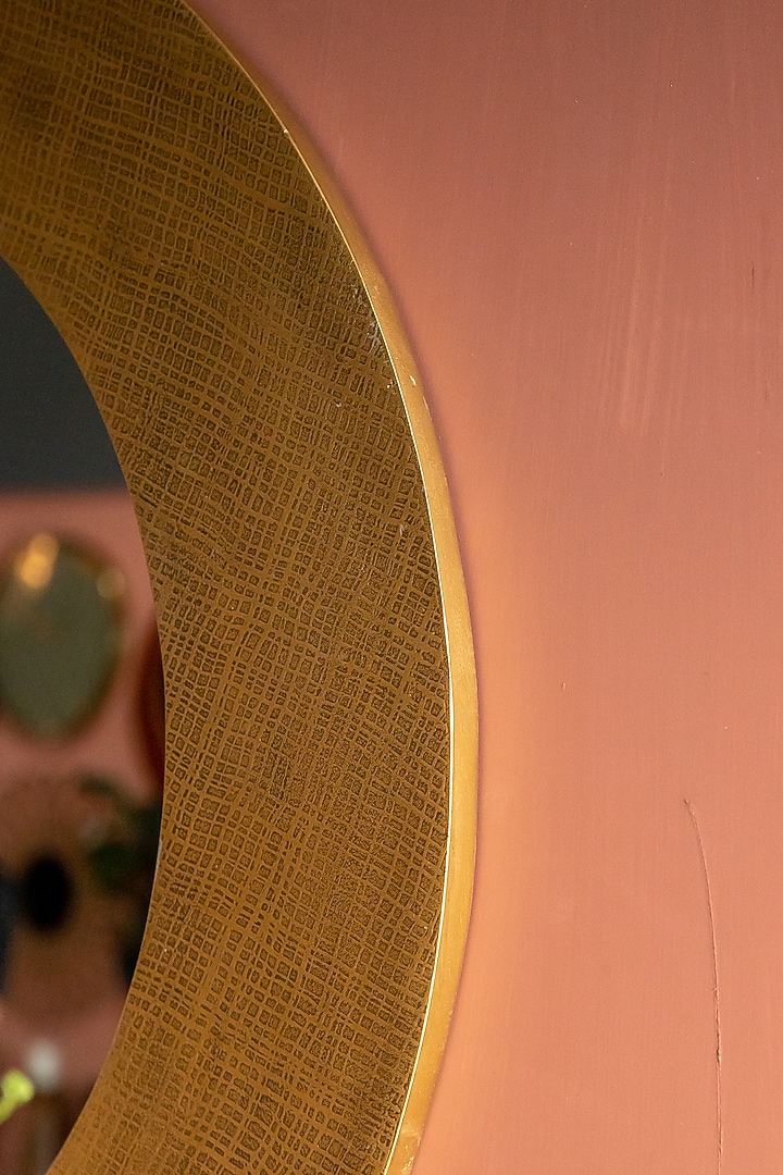 Gold Alluminium Round Marlee Mirror by Logam at Pernia's Pop Up Shop