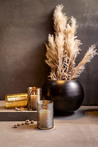 Antique Copper Stainless Steel Candle Holder by Logam
