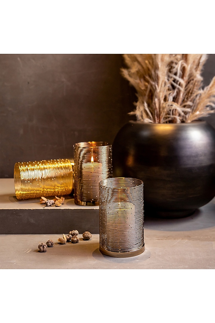 Antique Copper Stainless Steel Candle Holder by Logam at Pernia's Pop Up Shop