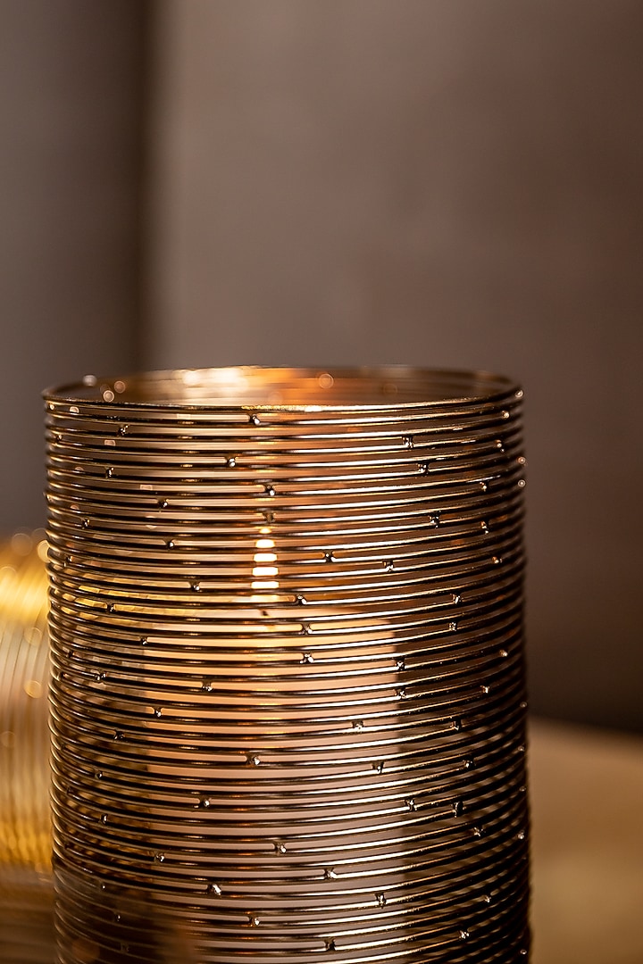 Antique Copper Stainless Steel Candle Holder by Logam at Pernia's Pop Up Shop