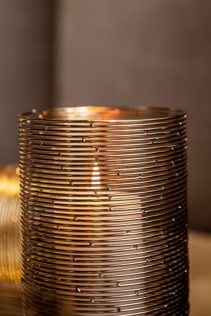 Antique Copper Stainless Steel Candle Holder by Logam at Pernia's Pop Up Shop