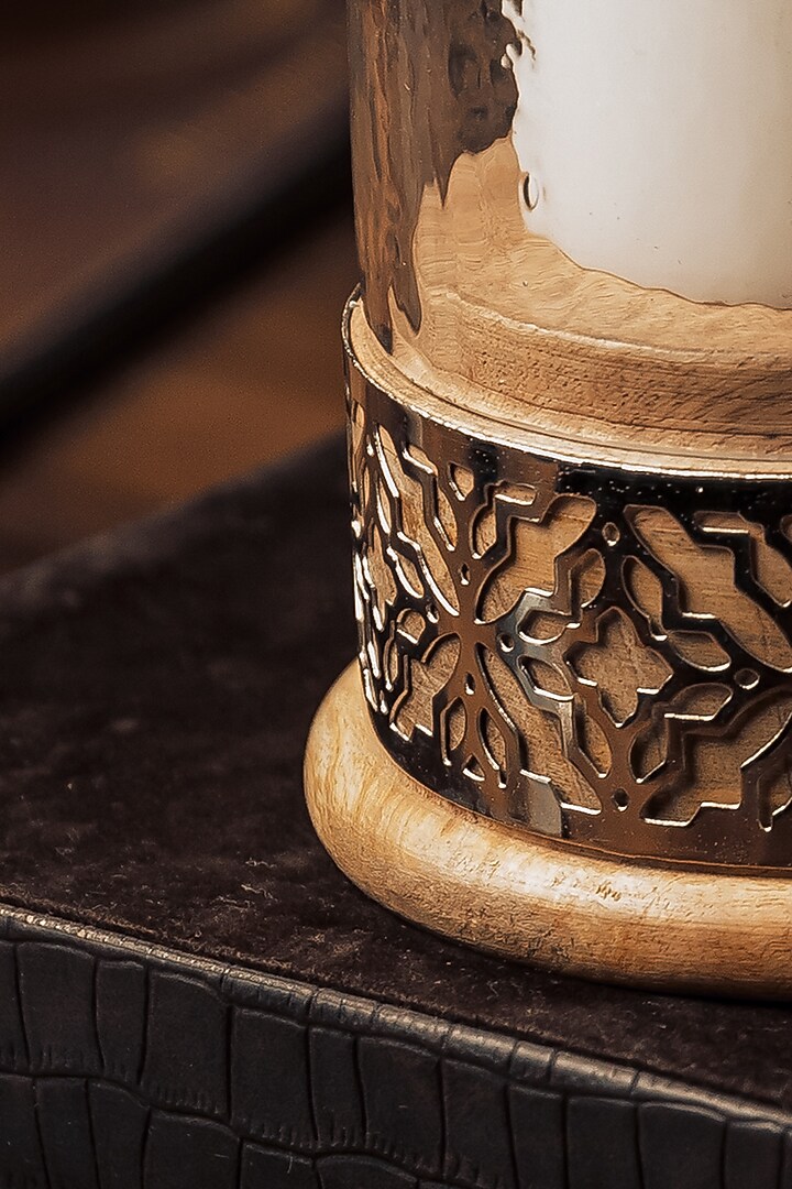 Shiny Gold Aluminium & Glass Candle Holder by Logam at Pernia's Pop Up Shop