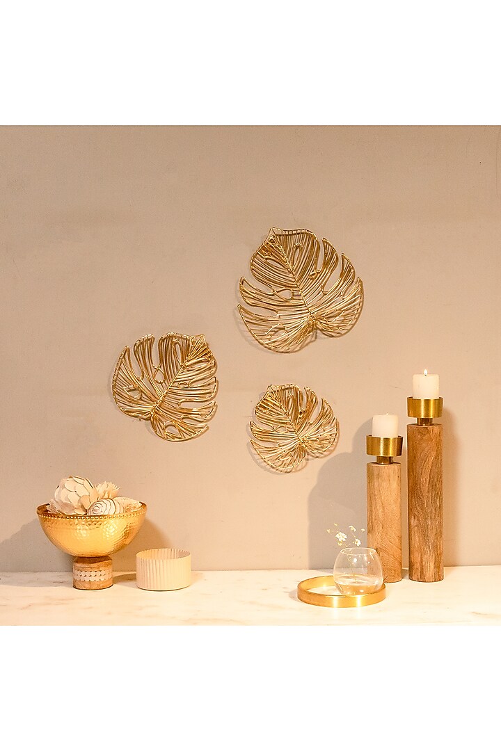 Gold Wall Art (Set of 3) by Logam