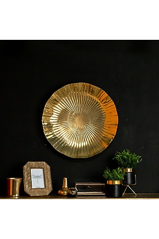 Gold Metal Disc Wall Art by Logam