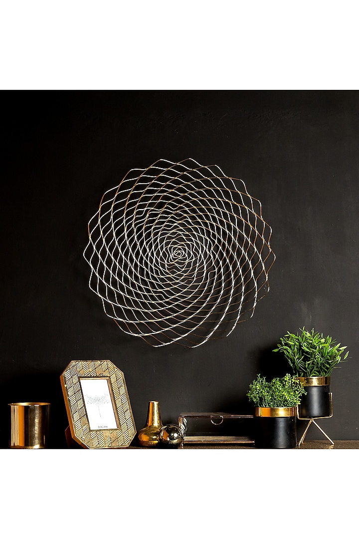 Gold Wire Petal Wall Art by Logam