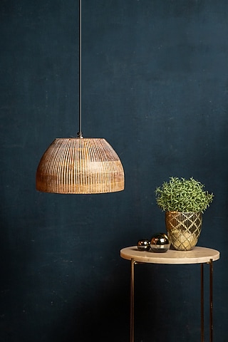 Natural Mango Wood Hanging Lamp by Logam