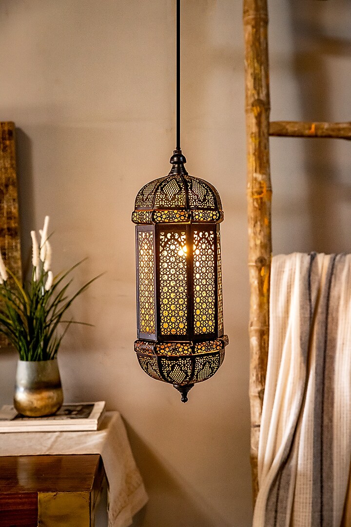 Black & Gold Handcrafted Hanging Light by Logam at Pernia's Pop Up Shop