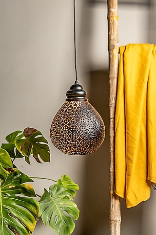 Matt Black Finished Hanging Light by Logam