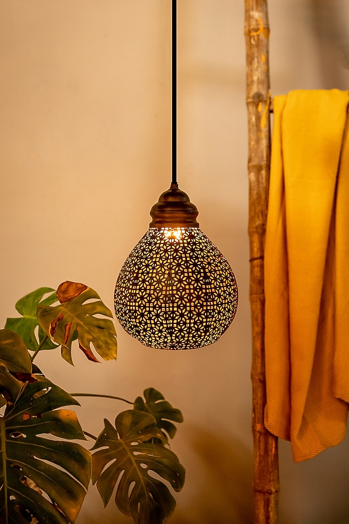 Matt Black Finished Hanging Light by Logam at Pernia's Pop Up Shop