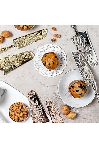 Copper Brass Cake Servers (Set of 2) by Logam