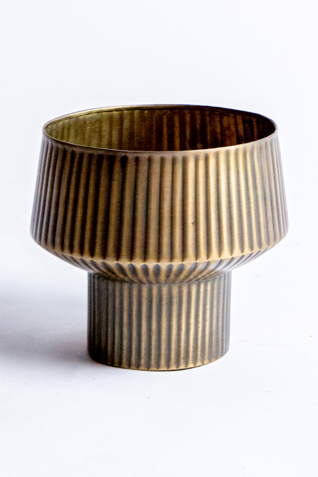 Antique Brass Mild Steel Planter (Small) by Logam