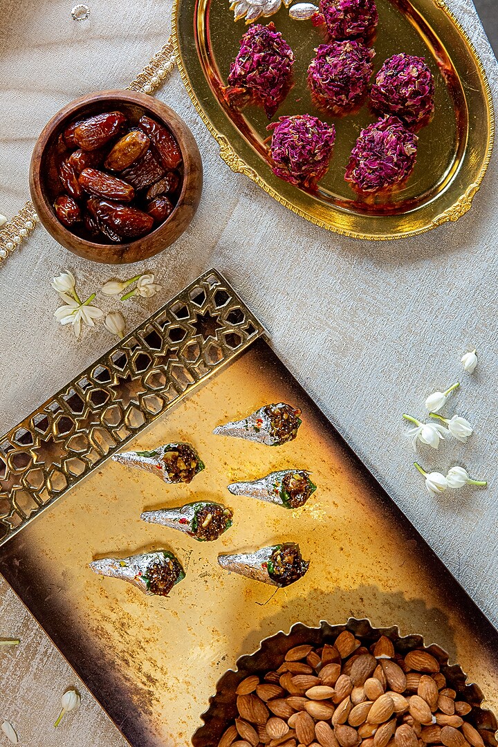 Shiny Gold Aluminium & Glass Tray by Logam at Pernia's Pop Up Shop