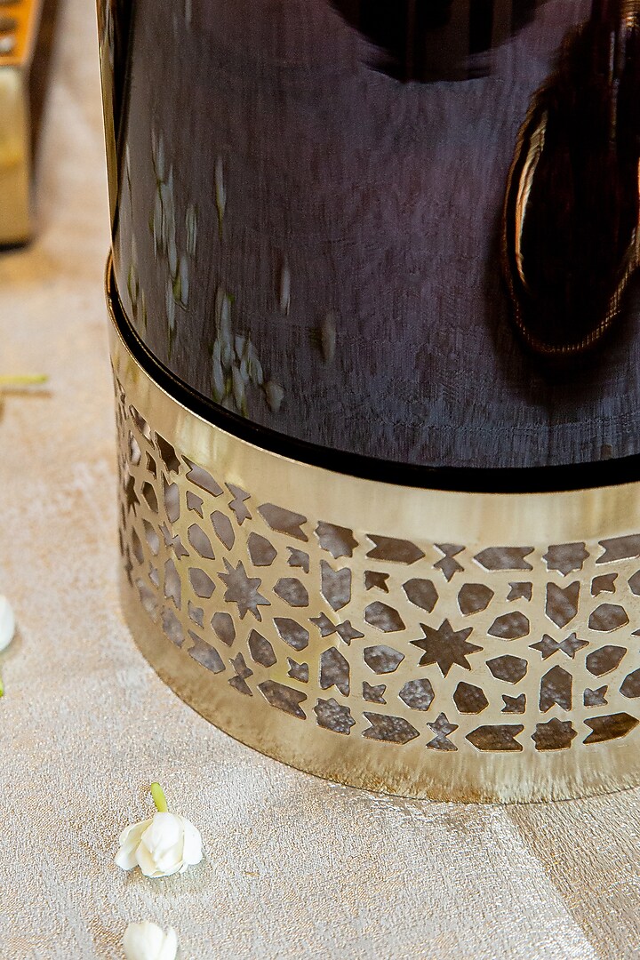 Shiny Gold Aluminium & Glass Candle Ombre Holder by Logam at Pernia's Pop Up Shop