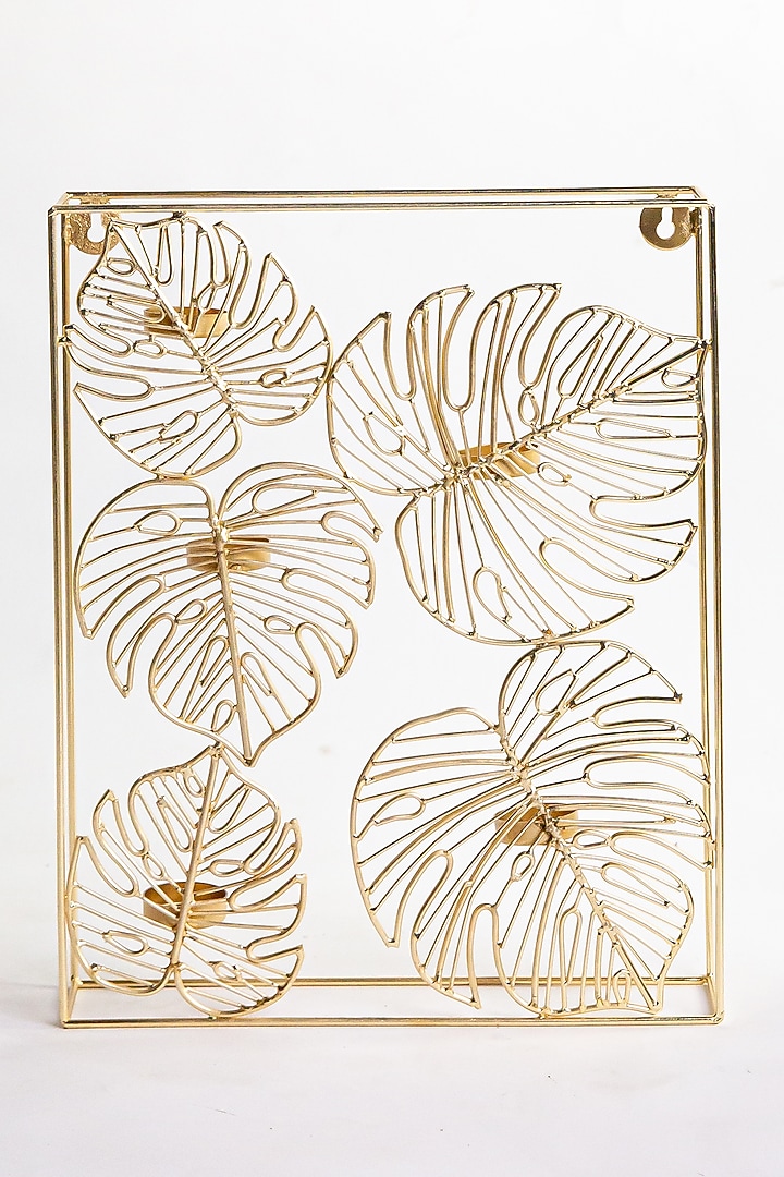 Shiny Gold Mild Steel Wall Sconce by Logam at Pernia's Pop Up Shop